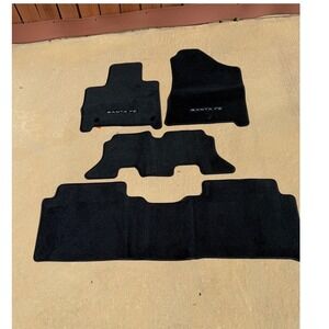 Hyundai Santa Fe Carpet Floor Mats Set Front 2nd 3rd Row Black HBF14 AC020